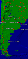 Argentinien Städte + Grenzen 385x800